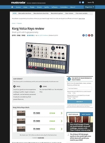 MusicRadar.com Korg Volca Keys MusicRadar.com Korg Volca Keys