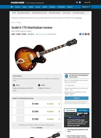 MusicRadar.com Guild X-175 Manhattan MusicRadar.com Guild X-175 Manhattan
