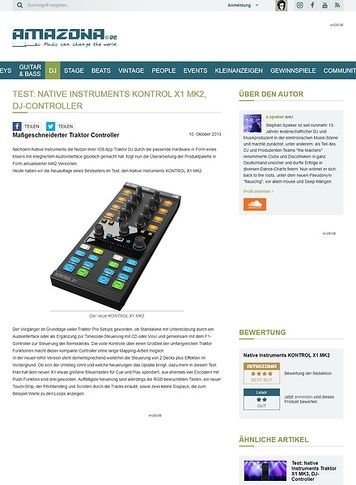 Amazona.de Test: Native Instruments KONTROL X1 MK2, DJ-Controller Amazona.de Test: Native Instruments KONTROL X1 MK2, DJ-Controller