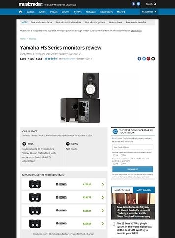 MusicRadar.com Yamaha HS Series monitors MusicRadar.com Yamaha HS Series monitors