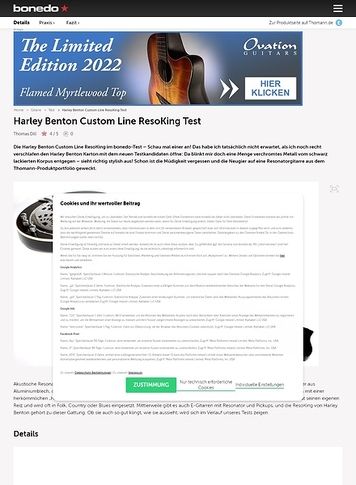 Bonedo.de Harley Benton Custom Line ResoKing Test Bonedo.de Harley Benton Custom Line ResoKing Test