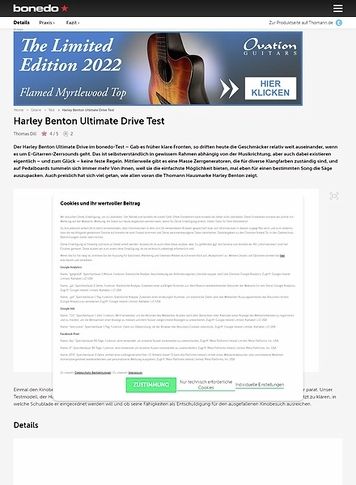 Bonedo.de Harley Benton Ultimate Drive Test Bonedo.de Harley Benton Ultimate Drive Test