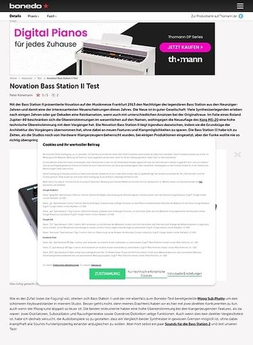Bonedo.de Novation Bass Station II Test Bonedo.de Novation Bass Station II Test