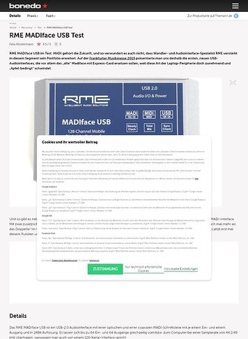 Bonedo.de RME MADIface USB Test Bonedo.de RME MADIface USB Test