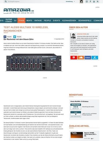 Amazona.de Test: Alesis MultiMix 10 Wireless, Rackmischer Amazona.de Test: Alesis MultiMix 10 Wireless, Rackmischer