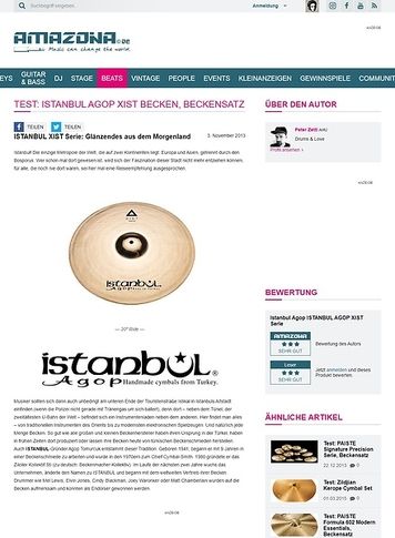 Amazona.de Test: ISTANBUL AGOP XIST Becken, Beckensatz Amazona.de Test: ISTANBUL AGOP XIST Becken, Beckensatz