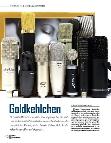 Professional Audio Studio-Gesangsmikrofone Vergleichstest Professional Audio Studio-Gesangsmikrofone Vergleichstest