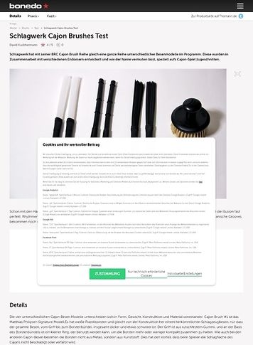 Bonedo.de Schlagwerk Cajon Brushes Bonedo.de Schlagwerk Cajon Brushes
