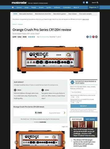 MusicRadar.com Orange Crush Pro Series CR120H MusicRadar.com Orange Crush Pro Series CR120H