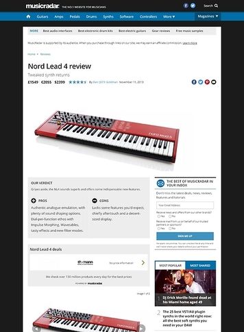 MusicRadar.com Nord Lead 4 MusicRadar.com Nord Lead 4