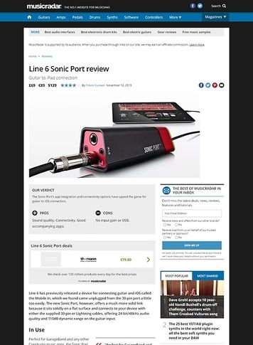 MusicRadar.com Line 6 Sonic Port MusicRadar.com Line 6 Sonic Port