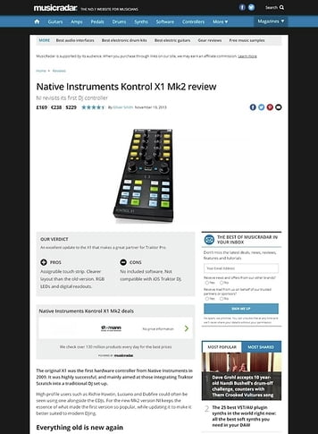 MusicRadar.com Native Instruments Kontrol X1 Mk2 MusicRadar.com Native Instruments Kontrol X1 Mk2