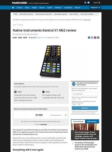MusicRadar.com Native Instruments Kontrol X1 Mk2 MusicRadar.com Native Instruments Kontrol X1 Mk2
