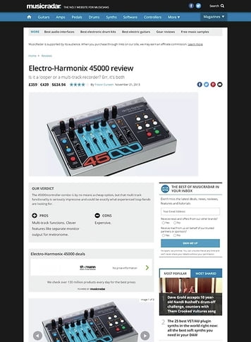 MusicRadar.com Electro-Harmonix 45000 MusicRadar.com Electro-Harmonix 45000