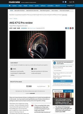 MusicRadar.com AKG K712 Pro MusicRadar.com AKG K712 Pro