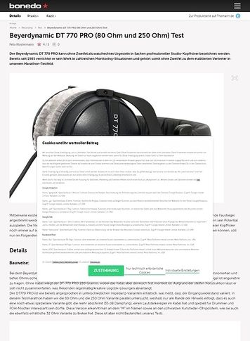 Bonedo.de Beyerdynamic DT-770 Pro (80 Ohm und 250 Ohm) Test Bonedo.de Beyerdynamic DT-770 Pro (80 Ohm und 250 Ohm) Test