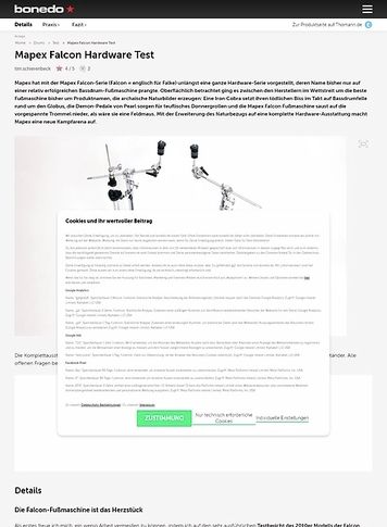 Bonedo.de Mapex Falcon Hardware Test Bonedo.de Mapex Falcon Hardware Test