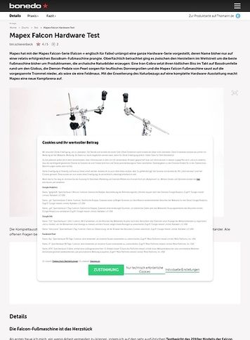 Bonedo.de Mapex Falcon Hardware Test Bonedo.de Mapex Falcon Hardware Test
