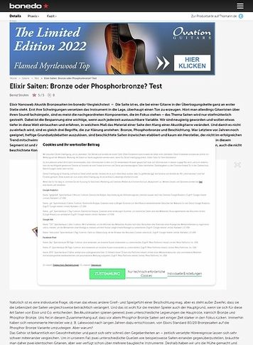 Bonedo.de Elixir Saiten im Test: Bronze oder Phosphorbronze? Bonedo.de Elixir Saiten im Test: Bronze oder Phosphorbronze?