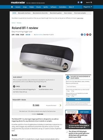 MusicRadar.com Roland BT-1 MusicRadar.com Roland BT-1