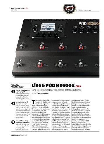 Guitarist Line 6 POD HD500X Guitarist Line 6 POD HD500X