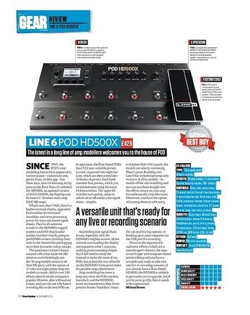 Total Guitar Line 6 POD HD500X Total Guitar Line 6 POD HD500X