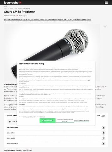 Bonedo.de 1. Shure SM58 Bonedo.de 1. Shure SM58