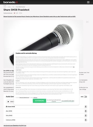 Bonedo.de 1. Shure SM58 Bonedo.de 1. Shure SM58