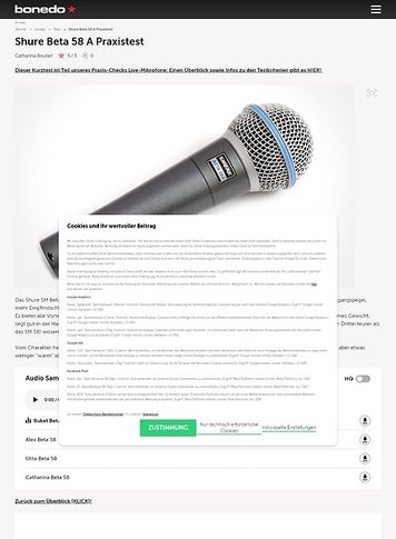 Bonedo.de 2. Shure Beta 58 A Bonedo.de 2. Shure Beta 58 A