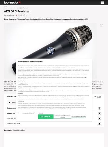 Bonedo.de 6. AKG D7 S Bonedo.de 6. AKG D7 S