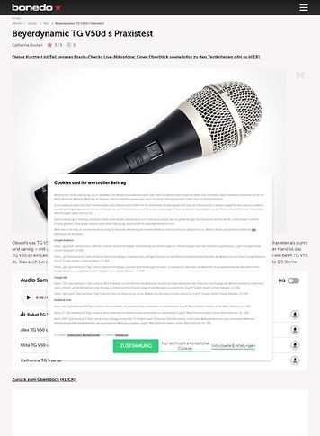 Bonedo.de 8. Beyerdynamic TG V50d s Bonedo.de 8. Beyerdynamic TG V50d s
