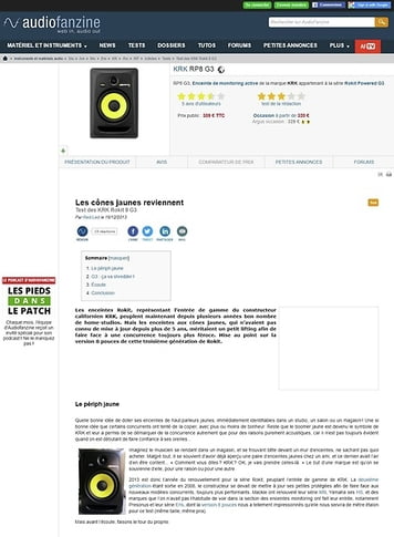 Audiofanzine.com KRK Rokit 8 G3