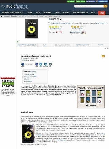 Audiofanzine.com KRK Rokit 8 G3 Audiofanzine.com KRK Rokit 8 G3