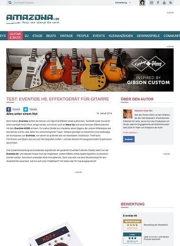 Amazona.de Test: Eventide H9, Effektgerät für Gitarre Amazona.de Test: Eventide H9, Effektgerät für Gitarre