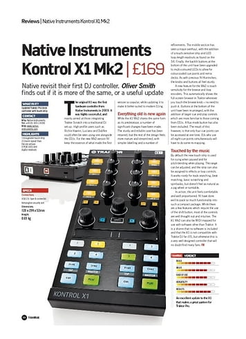 Future Music Native Instruments Kontrol X1 Mk2 Future Music Native Instruments Kontrol X1 Mk2
