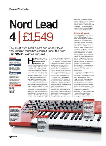 Future Music Nord Lead 4 Future Music Nord Lead 4