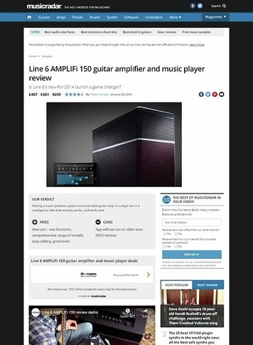MusicRadar.com Line 6 AMPLIFi 150 guitar amplifier and music player MusicRadar.com Line 6 AMPLIFi 150 guitar amplifier and music player
