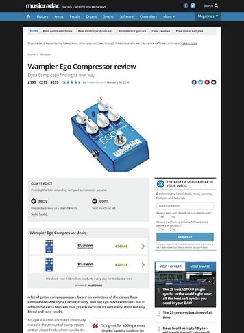 MusicRadar.com Wampler Ego Compressor MusicRadar.com Wampler Ego Compressor