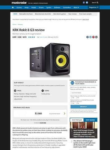 MusicRadar.com KRK Rokit 8 G3 MusicRadar.com KRK Rokit 8 G3