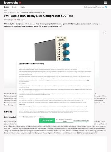 Bonedo.de FMR Audio RNC Really Nice Compressor 500 Test Bonedo.de FMR Audio RNC Really Nice Compressor 500 Test