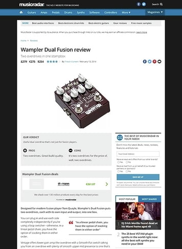 MusicRadar.com Wampler Dual Fusion MusicRadar.com Wampler Dual Fusion