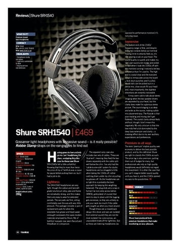 Future Music Shure SRH1540 Future Music Shure SRH1540
