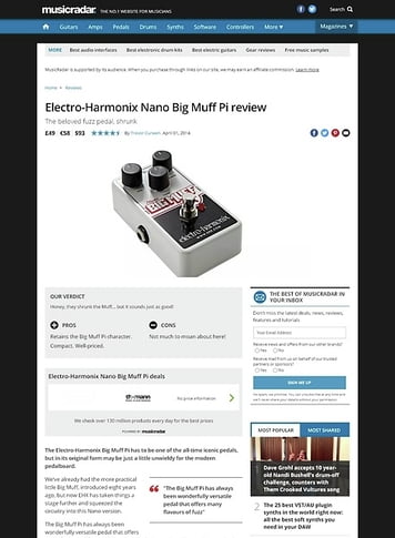 MusicRadar.com Electro-Harmonix Nano Big Muff Pi MusicRadar.com Electro-Harmonix Nano Big Muff Pi