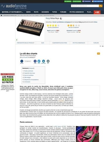 Audiofanzine.com Korg Volca Keys Audiofanzine.com Korg Volca Keys