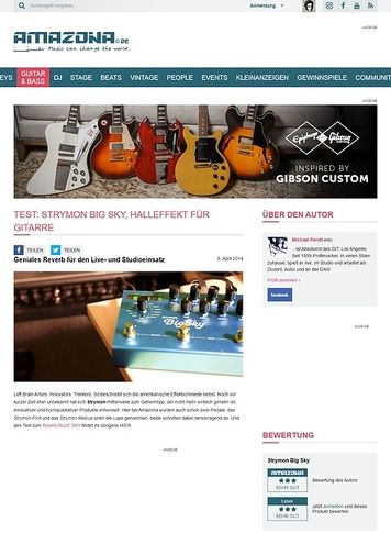 Amazona.de Test: Strymon Big Sky, Effektgerät für Gitarre Amazona.de Test: Strymon Big Sky, Effektgerät für Gitarre