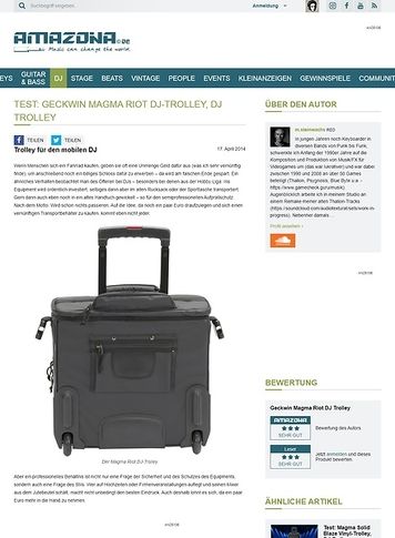 Amazona.de Test: Geckwin Magma Riot DJ-Trolley, DJ Trolley Amazona.de Test: Geckwin Magma Riot DJ-Trolley, DJ Trolley