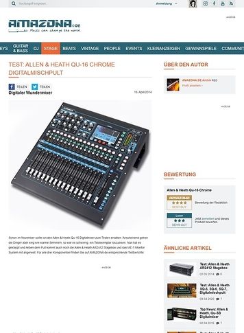 Amazona.de Test: Allen & Heath Qu-16 Digitalmischpult Amazona.de Test: Allen & Heath Qu-16 Digitalmischpult