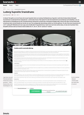 Bonedo.de Ludwig Supralite Snaredrums Bonedo.de Ludwig Supralite Snaredrums