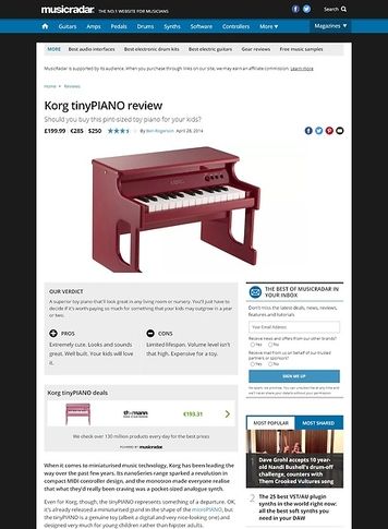 MusicRadar.com Korg tinyPIANO MusicRadar.com Korg tinyPIANO