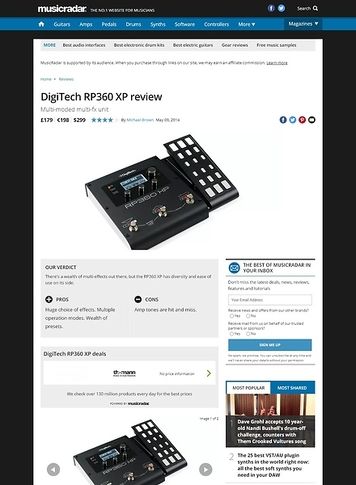 MusicRadar.com DigiTech RP360 XP MusicRadar.com DigiTech RP360 XP
